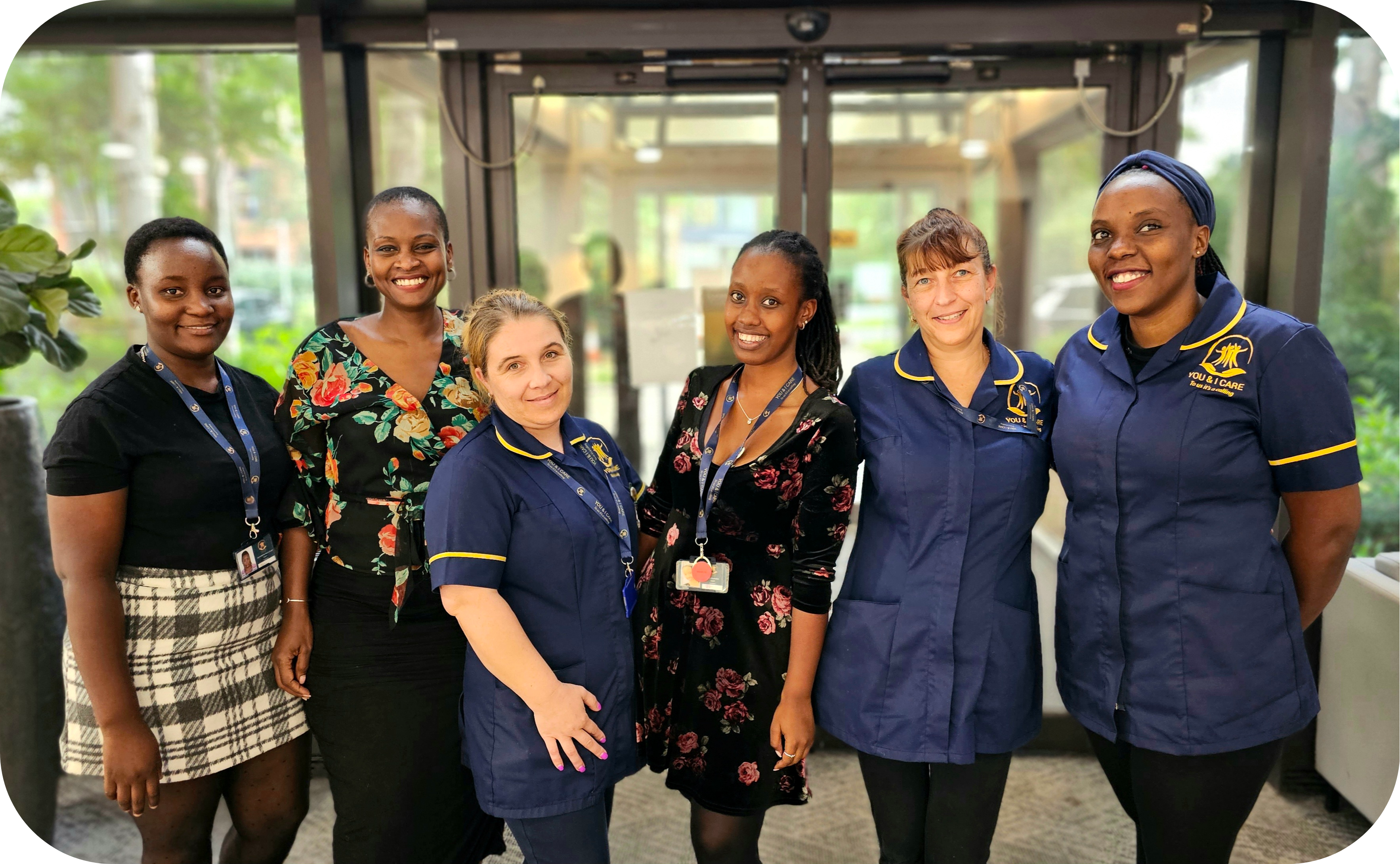 You & I Care's team of Carers in Brentwood having a photo moment.